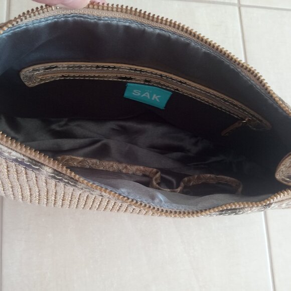 THE SAK ANIMAL PRINT WITH GOLD THREAD HOBO BAG - Picture 10 of 13